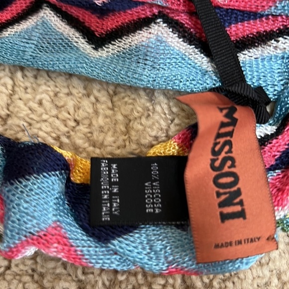 New! Missoni chevron multi colored knit headband. main image 5